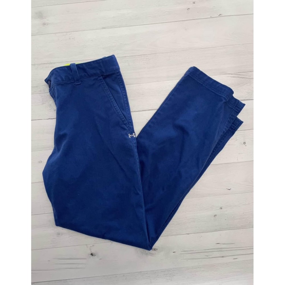 Under armour boys blue chino pants youth‎ large - Picture 9 of 9
